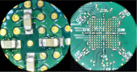 Button layer of the PCB underneath the FPGA