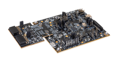CrossLinkU Evaluation Board with I/O Daughter Card – Side View​