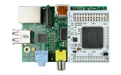 Raspberry Pi FPGA add on board from Bugblat Top View