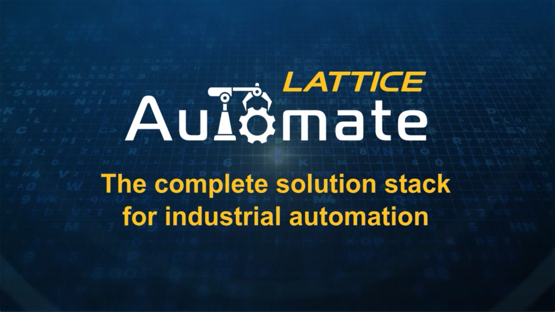 Lattice Automate Solution Stack Video
