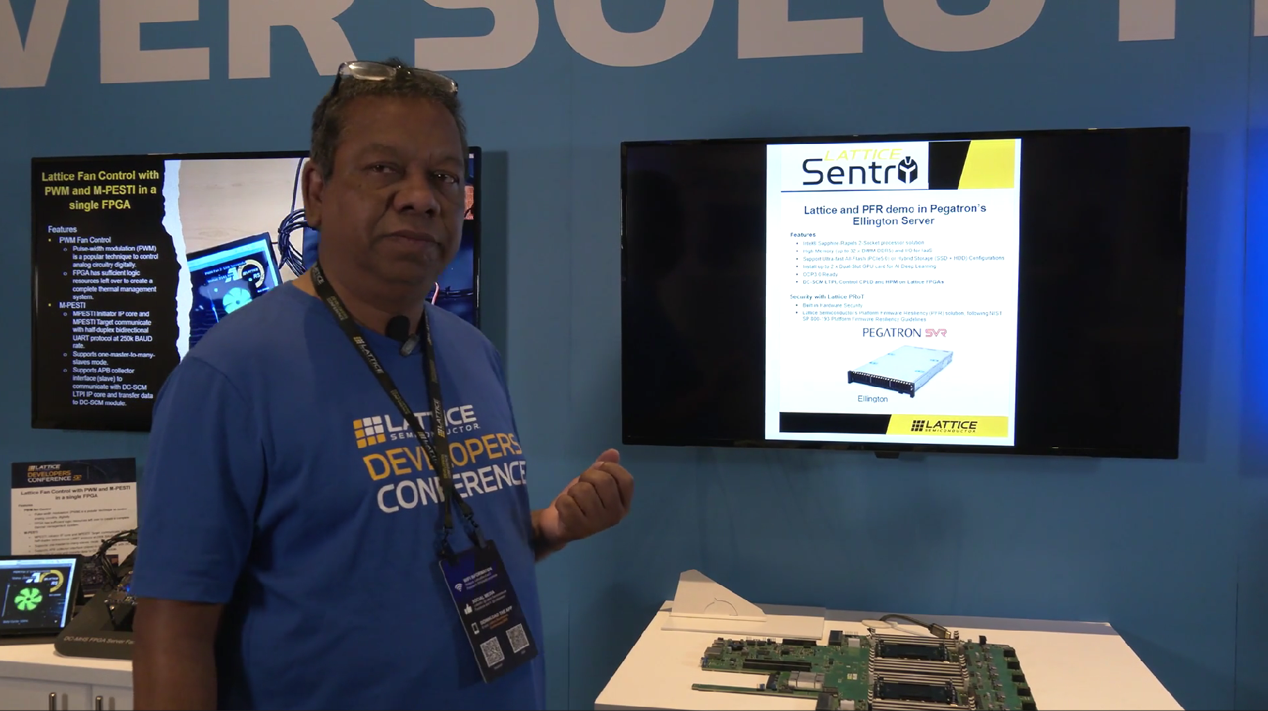 Lattice LTPI and PFR demo in Pegatron’s Ellington Server