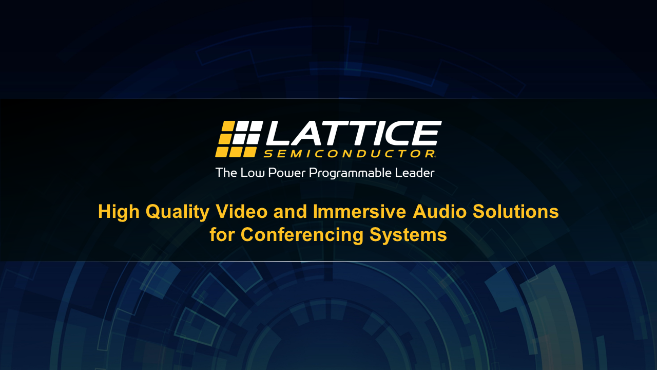 High Quality Video and Immersive Audio Solutions for Conferencing Systems