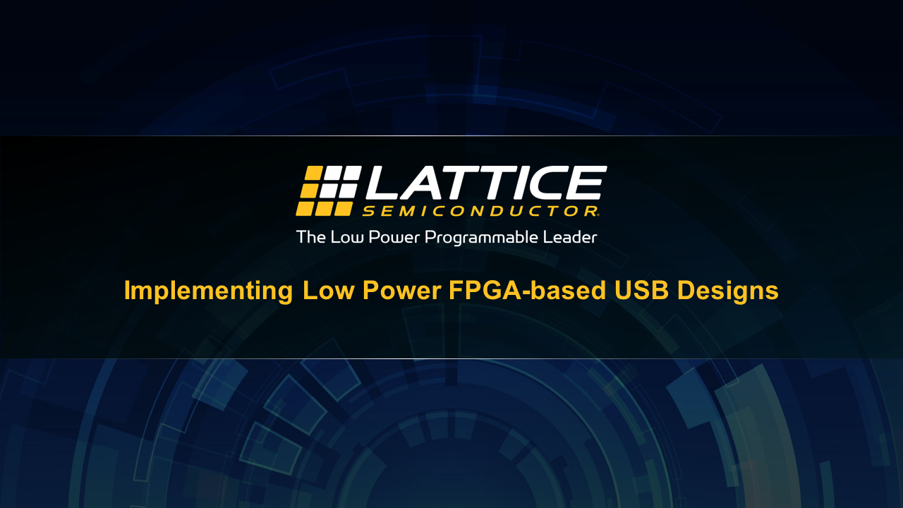 Implementing Low Power FPGA-based USB Designs