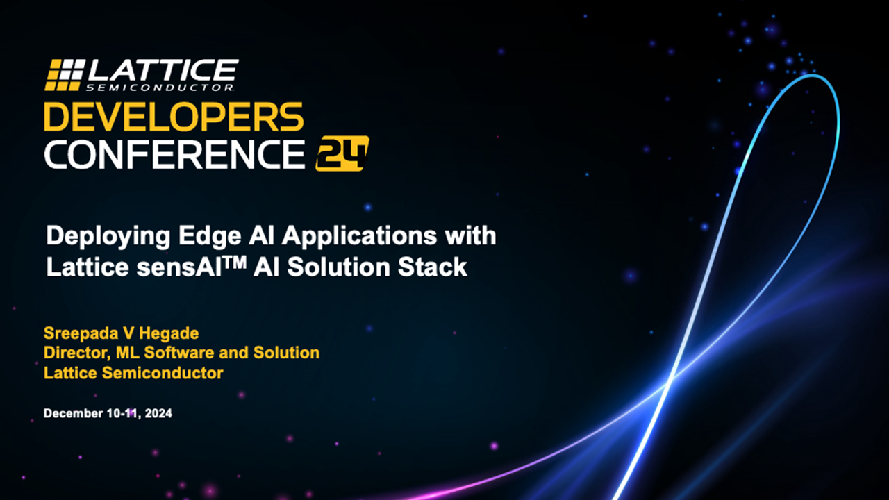 Deploying Edge AI Applications with Lattice sensAI Solution Stack