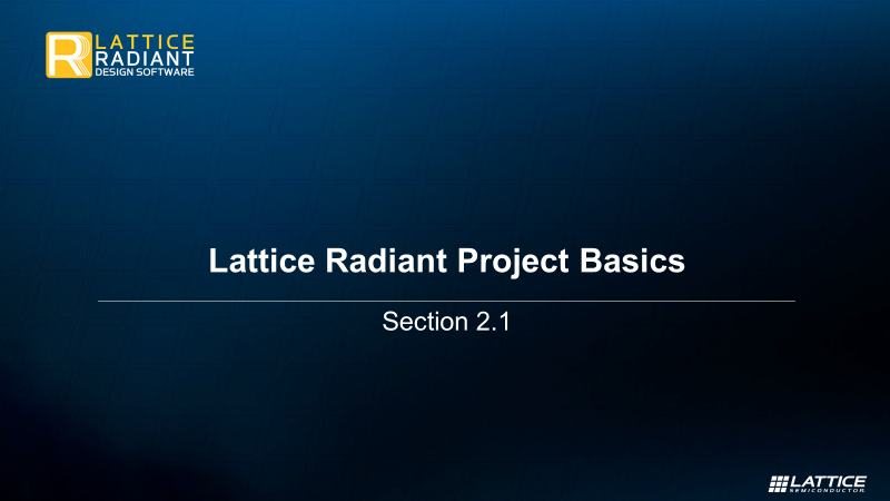 2.1 Creating Projects