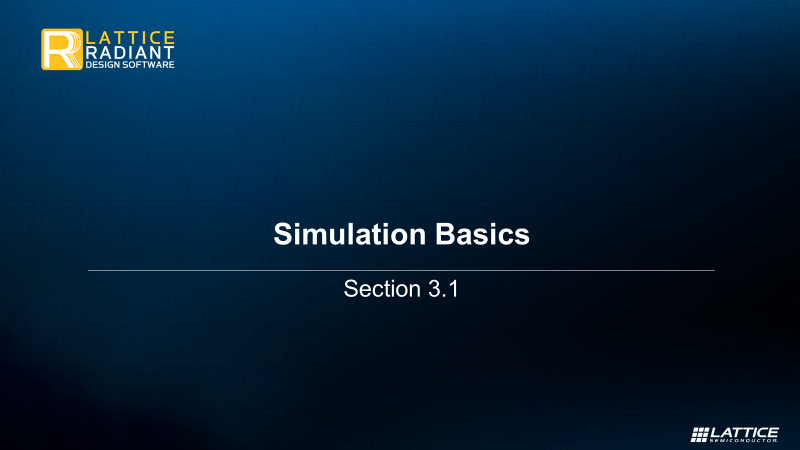 3.1 Simulation Basics