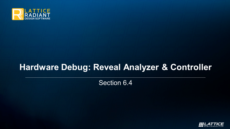 6.4 Reveal Analyzer Controller