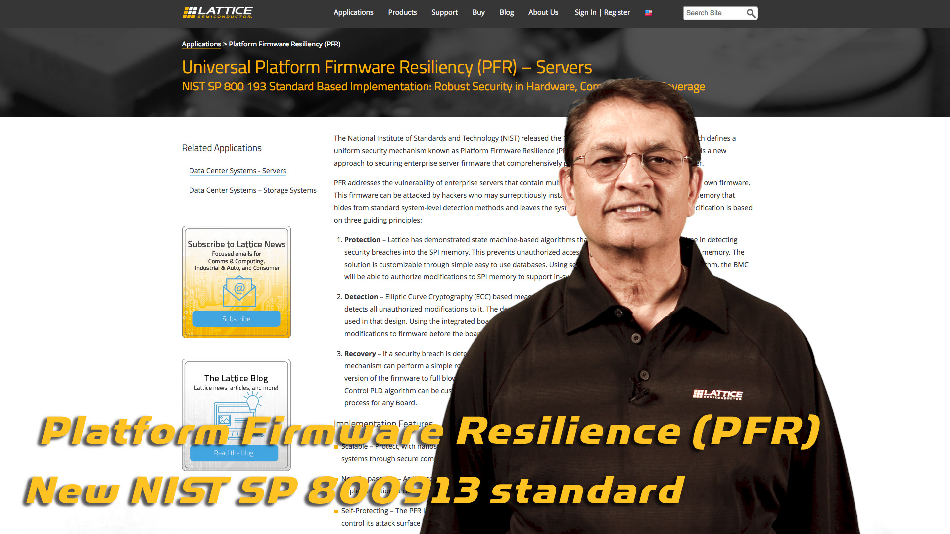 Platform Firmware Resilience (PFR)